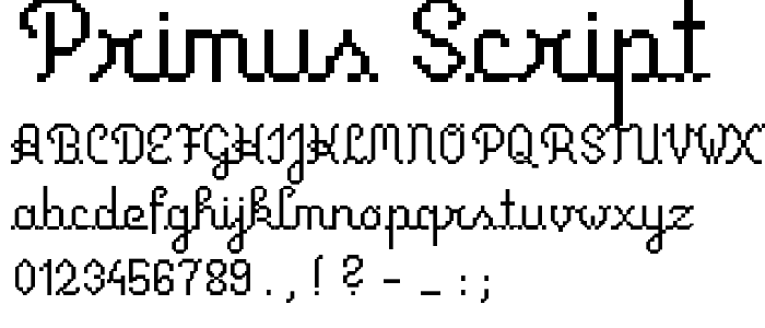 Primus Script font